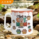 个性化定制宠物爪印马克杯-最佳妈妈礼物 (2)