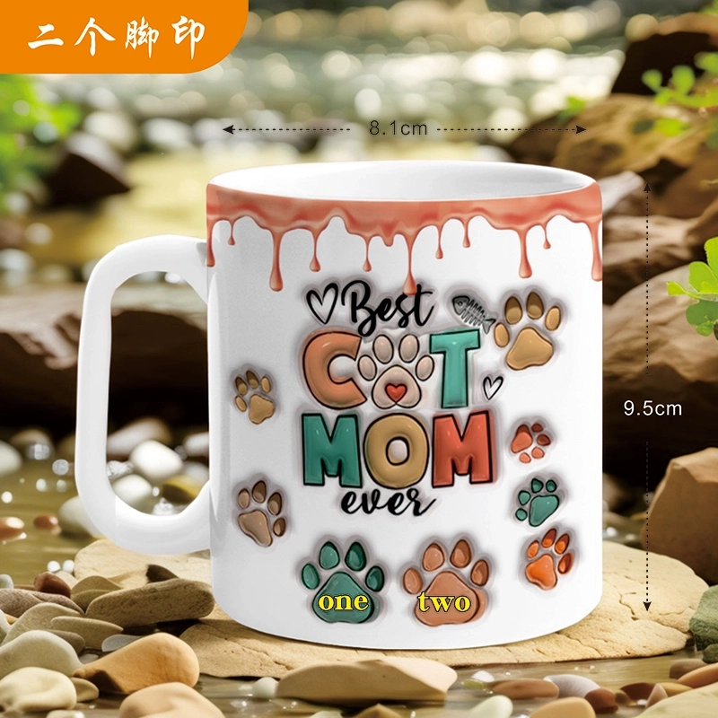 个性化定制宠物爪印马克杯-最佳妈妈礼物 (2)