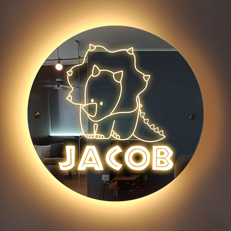 个性化定制恐龙主题幻彩RGB镜面灯-儿童卧室装饰夜灯 (4) 个性化定制恐龙主题幻彩RGB镜面灯-儿童卧室装饰夜灯 (4)