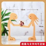送给挚爱的情侣礼物-定制刻字木制情侣拼图摆件 (3)