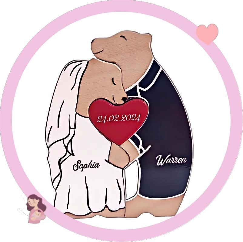 送给情侣的甜蜜礼物-UV打印定制刻字木制情侣拼图摆件 (3) 送给情侣的甜蜜礼物-UV打印定制刻字木制情侣拼图摆件 (3)