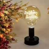 个性化定制字母灯泡-网红款黑色金属底座创意台灯 (2)