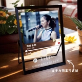 个性化 Spotify 代码照片相框 - 自定义带相片封面的亚克力音乐牌 - 独特的桌面装饰，送给她的定制礼物 (4)