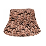 定制无缝脸部渔夫帽-男女通用个性化照片设计夏季旅行沙滩太阳帽 (3)