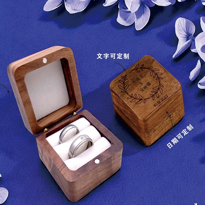 自定义双人位高端木质戒指盒-白色内托-定制雕刻戒指礼盒 (6) 自定义双人位高端木质戒指盒-白色内托-定制雕刻戒指礼盒 (6)