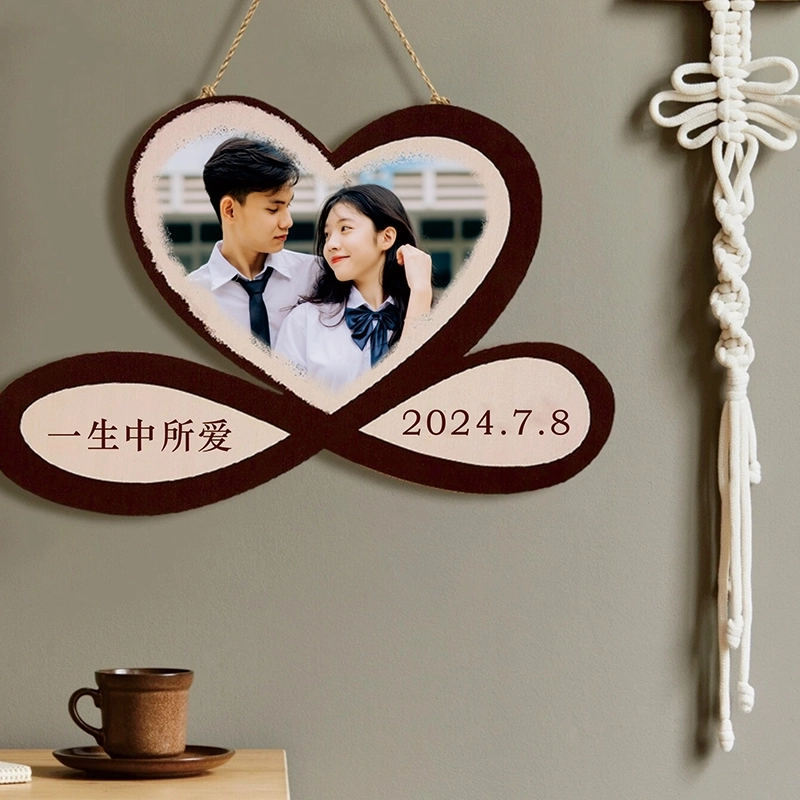 个性化定制心形照片墙挂饰 - 纪念特别时刻的最佳礼品 (3)