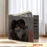 个性化照片钱包-高级UV印刷定制真皮钱包