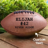 个性化刻字橄榄球-高级棕色橡胶材质，30cm直径 (2)