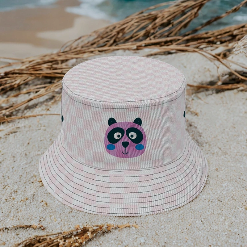 适合年轻女孩和女士的可爱蝾螈格子水桶帽-柔软舒适的动物艺术设计 (4) 适合年轻女孩和女士的可爱蝾螈格子水桶帽-柔软舒适的动物艺术设计 (4)