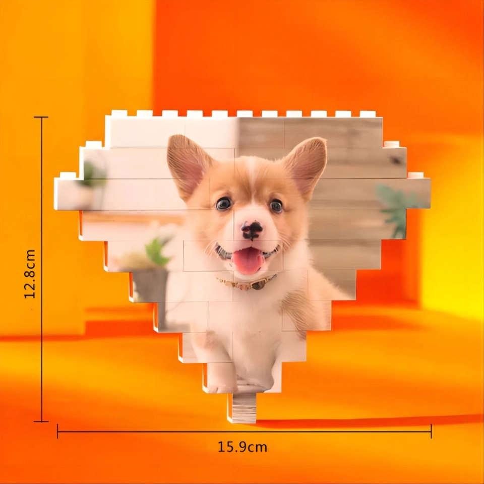 送给孩子的特别礼物-定制图案文字钻石形积木拼图摆件 (2)
