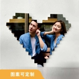 送给挚爱的节日礼物 - 定制图案文字爱心积木双面印刷拼图 (2)