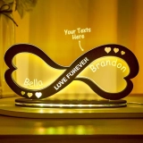 定制情侣名字亚克力灯家居装饰个性化无限符号木质夜灯周年纪念礼物