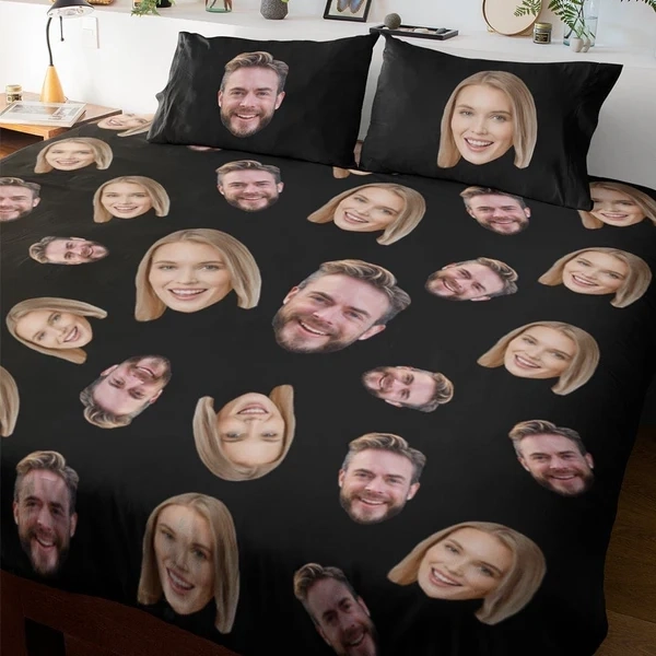 定制双人床上用品套装羽绒被套个性化家庭礼物 (4) 定制双人床上用品套装羽绒被套个性化家庭礼物 (4)