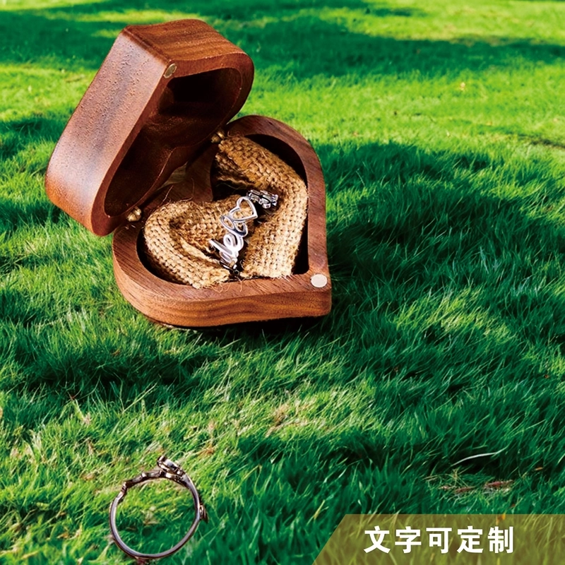 自定义翻盖心形戒指盒-婚礼刻字求婚戒指盒 (3) 自定义翻盖心形戒指盒-婚礼刻字求婚戒指盒 (3)