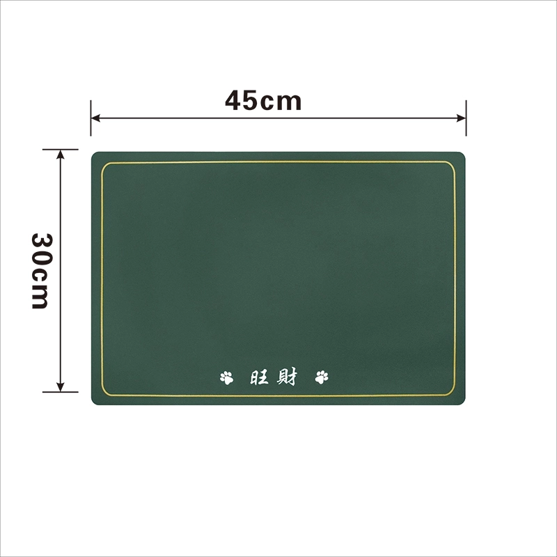 个性化刻字宠物餐垫 绿色防水宠物垫 (5)