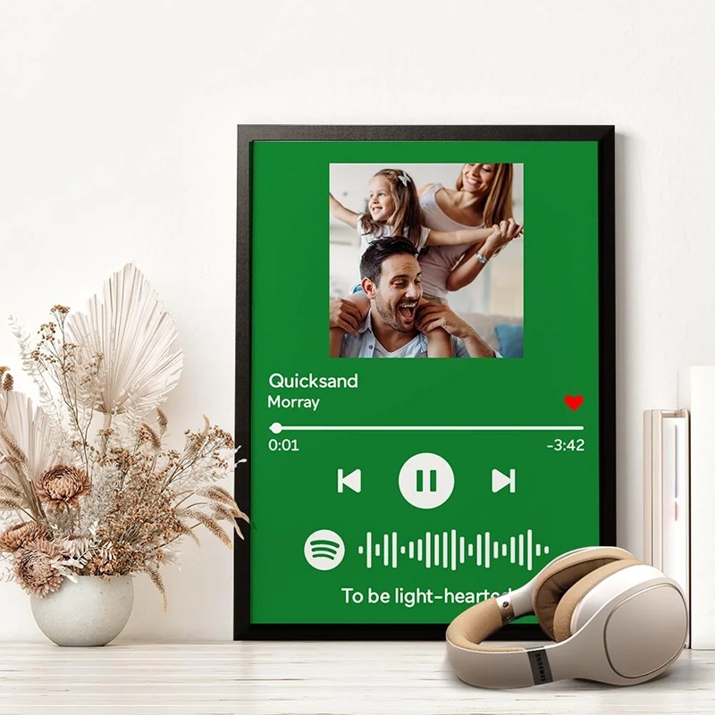 个性化 Spotify 代码音乐木框画 - 定制背景颜色和文字 (3) 个性化 Spotify 代码音乐木框画 - 定制背景颜色和文字 (3)