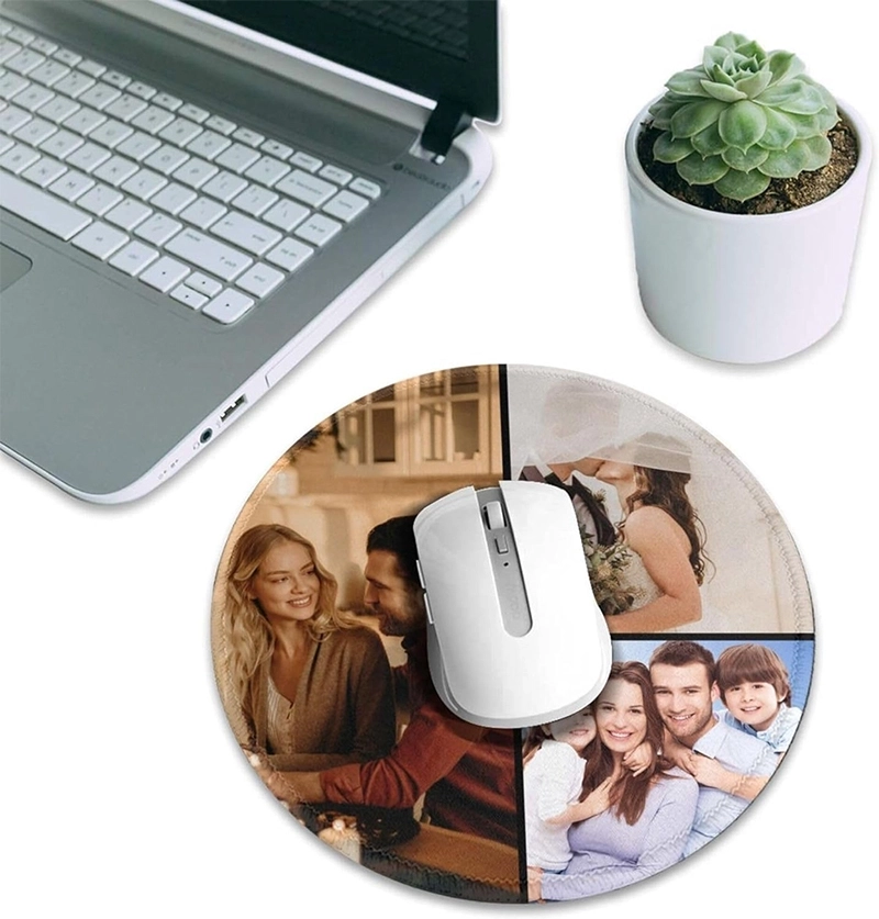 个性化圆形定制鼠标垫-可定制三张图片，防滑防水设计 (2)