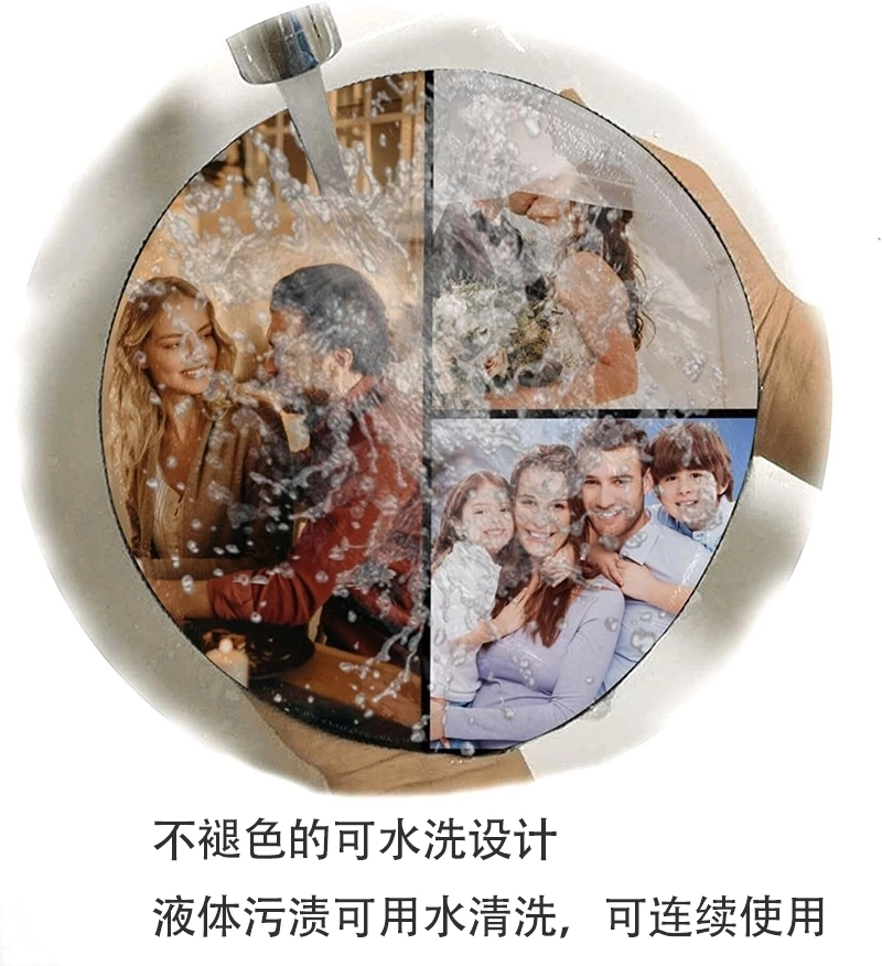 个性化圆形定制鼠标垫-可定制三张图片，防滑防水设计 (4)