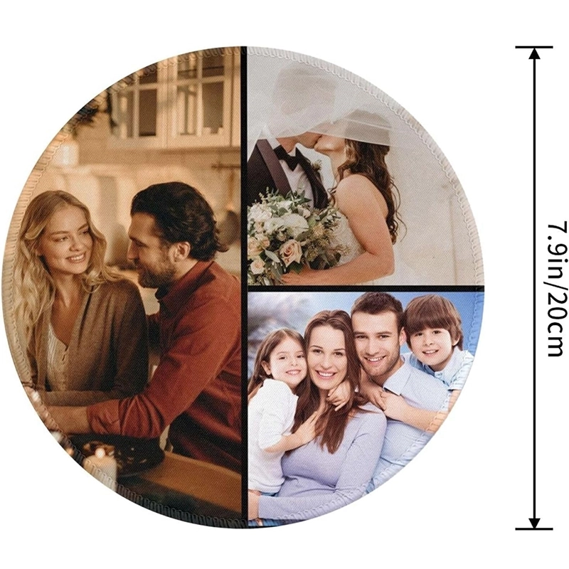 个性化圆形定制鼠标垫-可定制三张图片，防滑防水设计 (6)