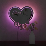 心形定制幻彩RGB镜面灯-浪漫氛围与个性表达的完美结合 心形定制幻彩RGB镜面灯-浪漫氛围与个性表达的完美结合