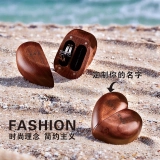 自定义心形对戒木质戒指盒-激光雕刻双戒指盒 (7)