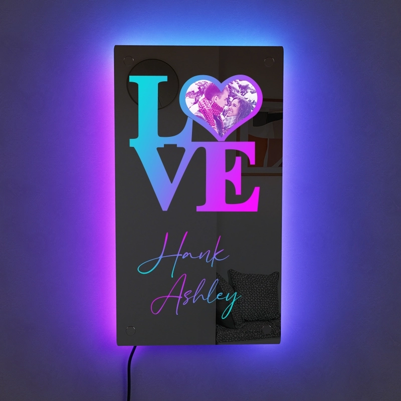 浪漫定制幻彩RGB镜面灯-室内装饰与完美送礼首选