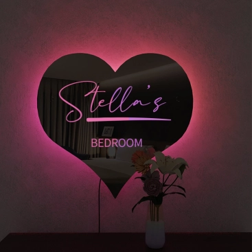 个性定制幻彩RGB心形镜面灯-室内浪漫氛围灯 个性定制幻彩RGB心形镜面灯-室内浪漫氛围灯