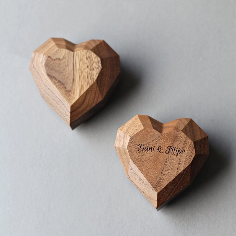 自定义刻字木质爱心旋转戒指盒-二氧化碳激光雕刻-木色 (8)