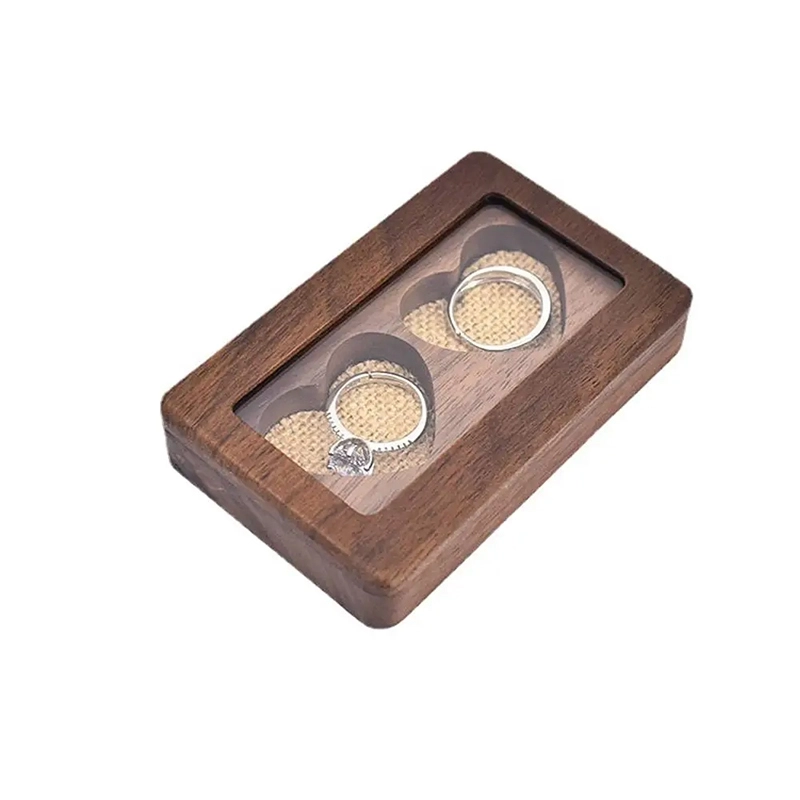 自定义木质开盖双戒指盒-手工雕刻心形戒指收纳盒 (5) 自定义木质开盖双戒指盒-手工雕刻心形戒指收纳盒 (5)