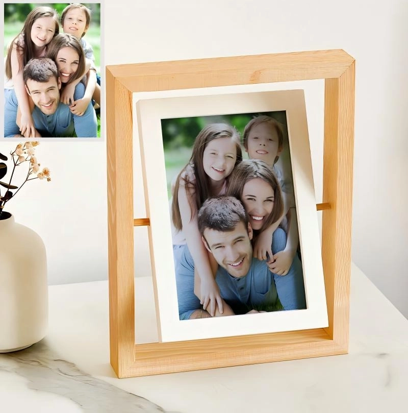 个性化定制原木色旋转相框摆件-创意家庭照片展示,定制专属回忆 (2) 个性化定制原木色旋转相框摆件-创意家庭照片展示,定制专属回忆 (2)