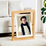个性化定制原木色旋转相框摆件-创意家庭照片展示，定制专属回忆 (3)