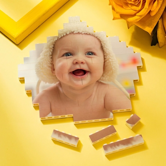 送给宝宝的温馨礼物-定制图案文字五边形积木拼图