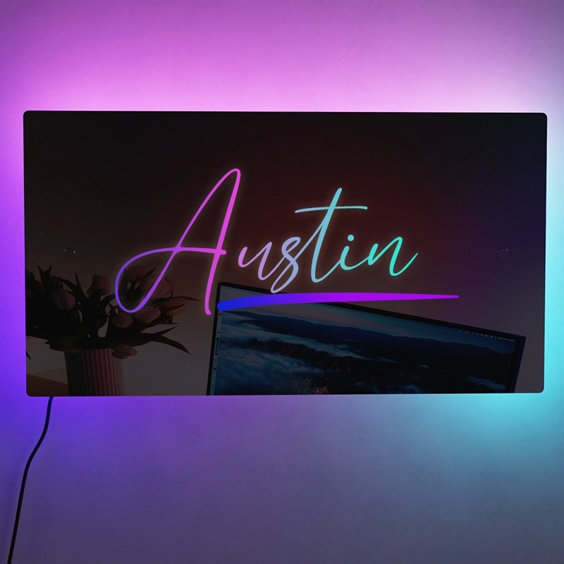 定制名字幻彩RGB镜面灯-个性化卧室装饰 (5) 定制名字幻彩RGB镜面灯-个性化卧室装饰 (5)