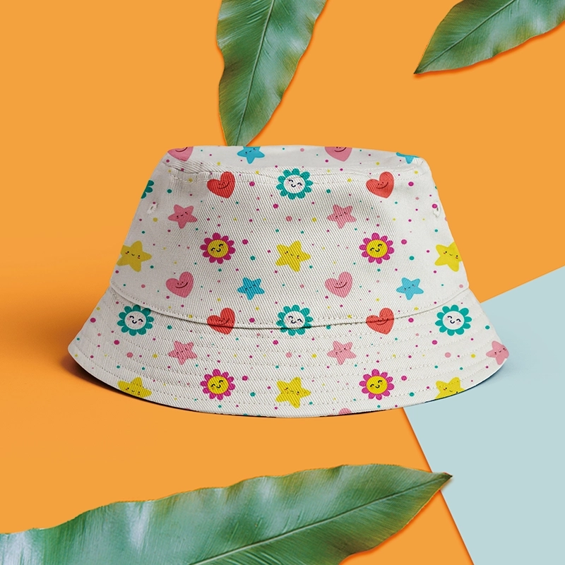 个性化定制渔夫帽-自定义照片设计夏季遮阳帽男女通用旅行沙滩帽 (4)