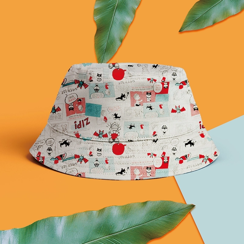 个性化定制渔夫帽-自定义照片设计夏季遮阳帽男女通用旅行沙滩帽 (6)