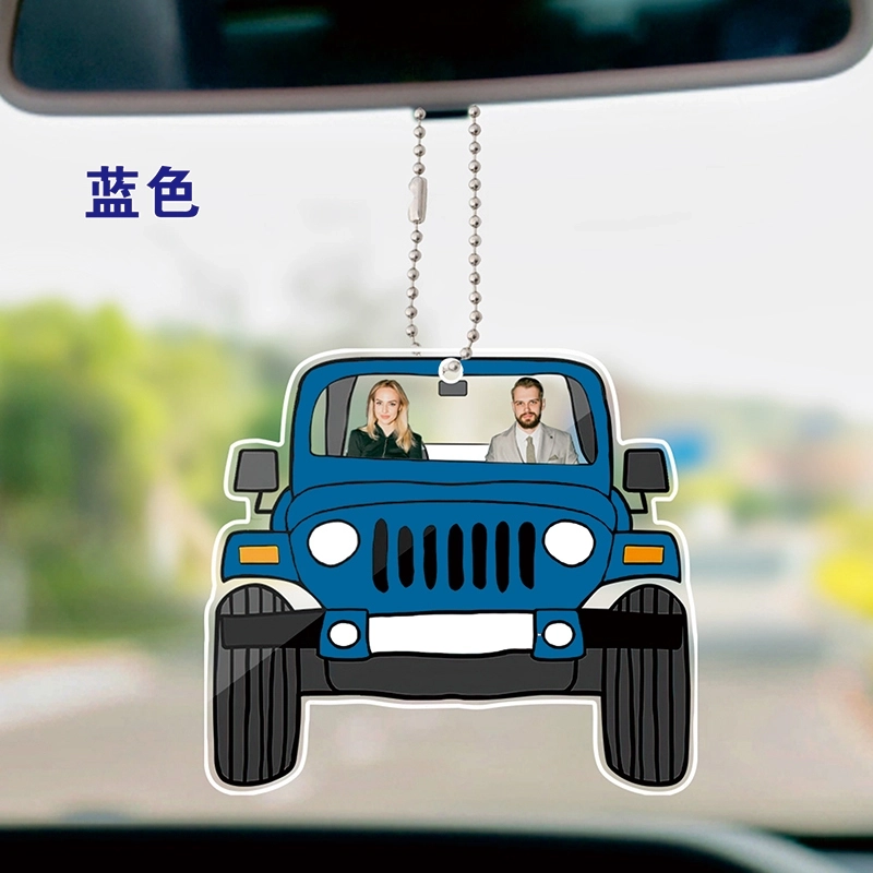 个性定制双面汽车挂饰-打造您的专属车内装饰 (2)