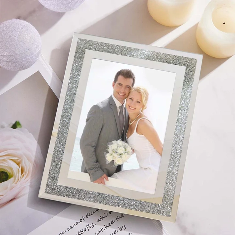 个性化定制玻璃镜面相框 - 闪耀水晶边框婚礼纪念摆件 (4) 个性化定制玻璃镜面相框 - 闪耀水晶边框婚礼纪念摆件 (4)