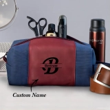 个性化刻字男士洗漱包 棕色皮革旅行收纳包 多功能便携化妆包 (3) 个性化刻字男士洗漱包 棕色皮革旅行收纳包 多功能便携化妆包 (3)