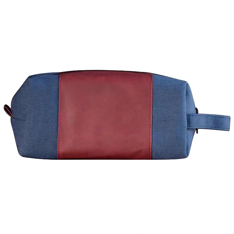 个性化刻字男士洗漱包 棕色皮革旅行收纳包 多功能便携化妆包 (7)