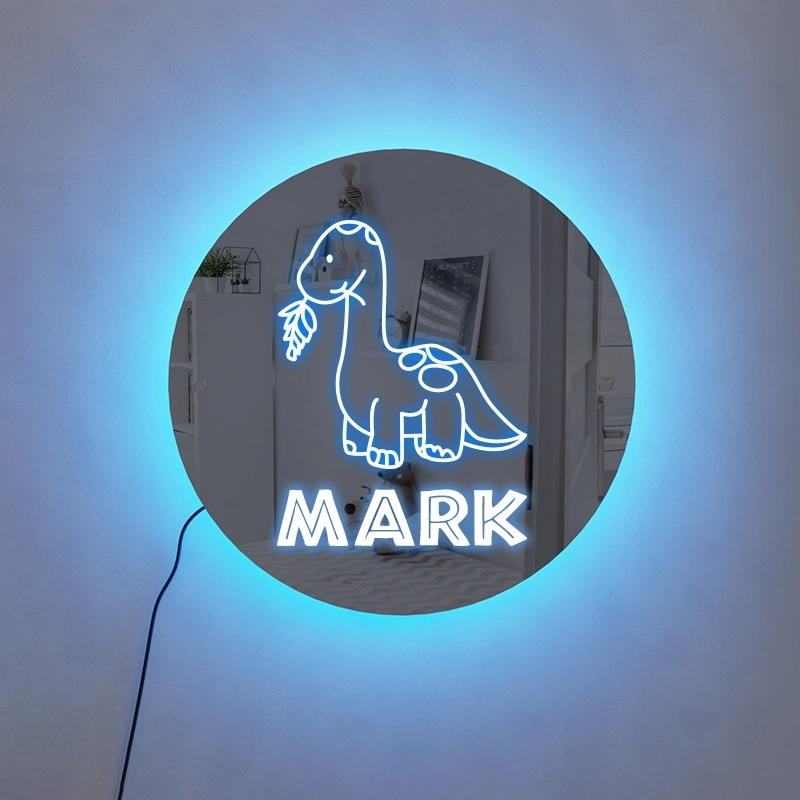 个性定制恐龙图案儿童房幻彩RGB镜面灯 (4)