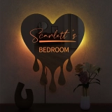 定制幻彩RGB心形镜面灯-个性化浪漫房间氛围灯