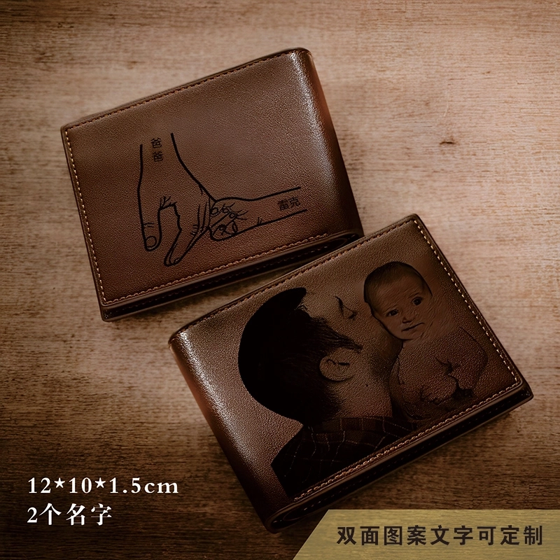 个性化定制双面印刷横款真皮钱包 送给爸爸/男友/老公的完美礼物 (2) 个性化定制双面印刷横款真皮钱包 送给爸爸/男友/老公的完美礼物 (2)