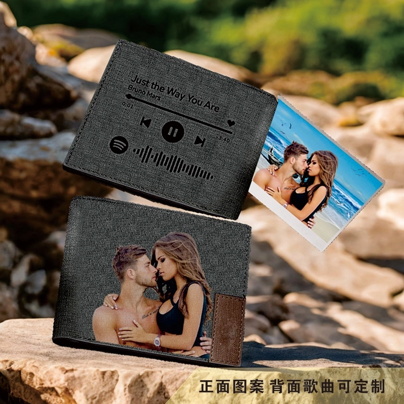 个性化灰色音轨照片钱包-UV印刷定制短款真皮钱包 (3) 个性化灰色音轨照片钱包-UV印刷定制短款真皮钱包 (3)