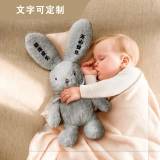 个性化定制白色刺绣兔子毛绒公仔 (2) 个性化定制白色刺绣兔子毛绒公仔 (2)