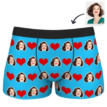 为男朋友心形定制平角生日礼物 - 5 种颜色 为男朋友心形定制平角生日礼物 - 5 种颜色