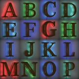 自定义发光字母灯-彩色七色可调夜灯| 个性化定制木质字母墙壁灯,带遥控器 (3)